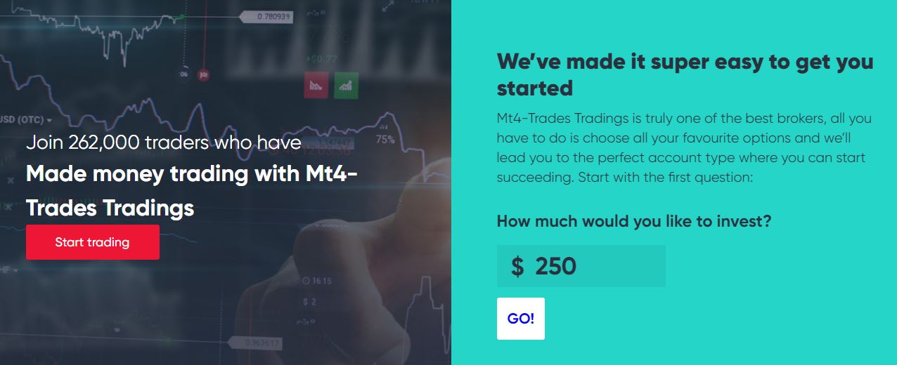 MT4 Trades $250 Cash Deposit Bonus